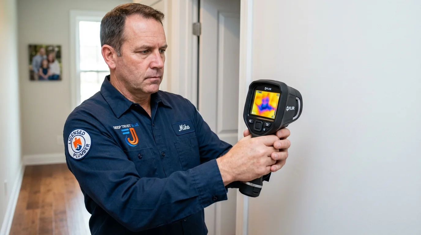 Thermal imaging leak detection by Johns Plumbing LLC in Winnsboro